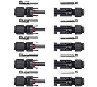 VIVLLEN Male/Female Solar Panel Cable Connectors-Double Seal Rings for Better Waterproof Effect (5 Pairs)