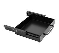 VIVO 13 inch Under Desk Mounted Sliding Pull-out Drawer for Office Desk, Pull Handle, Storage Organizer for Sit Stand Workstation, Black, DESK-DR1H-B
