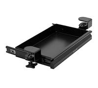 VIVO 16 inch Clamp-on Sliding Pull-Out Under Table Drawer for Office Desk, Shallow Storage Organizer for Sit Stand Workstation, Black, DESK-DR2C