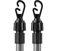 Vivo 2.4M Telescopic Washing Drying Line Prop Pole Metal Clotheslines Laundry Support - 2 Poles