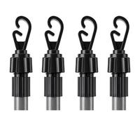 Vivo 2.4M Telescopic Washing Drying Line Prop Pole Metal Clotheslines Laundry Support - 4 Poles