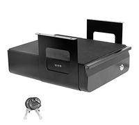 VIVO 33cm Secure Under Desk Mounted Pull-Out Drawer for Office Desk, Lockable Sliding Storage Organizer for Sit Stand Workstation, Black, DESK-AC03L-B