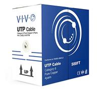 VIVO 500ft Bulk Cat6 Wire, Full Copper Ethernet Cable, 23 AWG, UTP Pull Box, LAN Network, White, CABLE-V017W