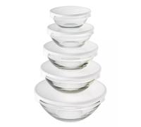 Vivo 5Pc Stackable Glass Bowl Bowls Food Storage Lids Container Set Kitchen Bpa Free