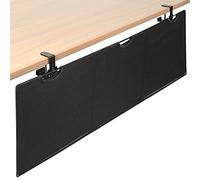 VIVO 60 Inch Clamp-on Privacy and Cable Management Organizer Sleeve, Wire Hider Kit Panel System, Desk Skirt, Black, DESK-SKIRT-60P