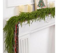 Vivo 6Ft Christmas Norfolk Pine Garland Artificial Green Decoration Mantle Stairs