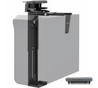 VIVO Adjustable Clamp-On Desk and Wall Installation Gaming PC Mount, USB Ports, Large Computer Case CPU Holder with Swivel Action and Secure Locking, Holds 44 lbs, Black, MOUNT-PCC2L