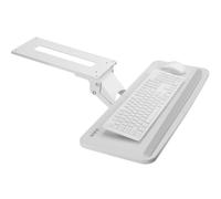 VIVO Adjustable Computer Keyboard and Mouse Platform Tray Ergonomic Under Table Desk Mount Drawer Underdesk Shelf, White, MOUNT-KB03Wâ