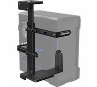 VIVO Adjustable Under Desk and Wall PC Mount, Heavy Duty Large Computer Case CPU Tower Holder with Secure Locking, Holds up to 44 lbs, Black, MOUNT-PC06R