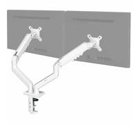 VIVO Articulating Dual 17 to 27 Inch Pneumatic Spring Arm Clamp Mount for 2 M...