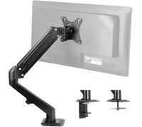 VIVO Articulating Single 17 to 27 inch Pneumatic Spring Arm Clamp-on Desk Mount Stand Fits 1 Monitor Screen with Max VESA 100x100 Black STAND-V101O