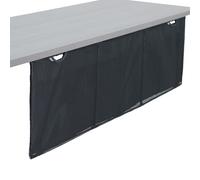 VIVO Black 48 inch Under Desk Privacy and Cable Management Organizer Sleeve, Wire Hider Kit Panel System, DESK-SKIRT-48