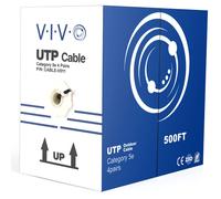 VIVO Black 500ft Bulk Cat5e CCA Ethernet Cable UTP Pull Box Cat-5e Wire Waterproof Outdoor Direct Burial CABLE-V011