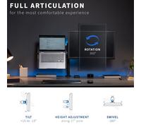VIVO Black Fully Adjustable 13 to 32 inch Single Computer Monitor and Laptop Desk Mount Combo, Stand with Grommet Option, Fits up to 17 inch Laptops