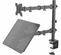 VIVO Black Single Monitor & Laptop Desk Mount Stand for 13-32 inch Screens