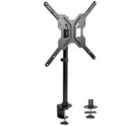VIVO Black Ultra Wide Screen TV Desk Mount | Full Motion Height Adjustable Single Television Stand for Screens up to 55" (STAND-V155C)