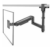 VIVO Black Under-Surface Clamp Monitor Mount, 17-32" Screens, STAND-POLE1UP | Heavy Duty, Articulating, Aluminum Pneumatic Height Adjustable Monitor Arm, Grommet or C-Clamp Mounting, Holds 33 lbs