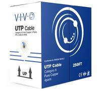 VIVO Blue 250ft Bulk Cat6 Full Copper Ethernet Cable 23 AWG UTP Pull Box Cat-6 Wire Indoor Network Installations CABLE-V016