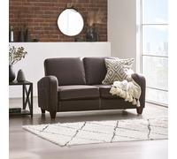 Vivo Brown Faux Leather Sofa - 2 Seater