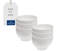 vivo by Villeroy & Boch - Basic White Bowl Set 6 Pieces 750 ml White, Dishwasher Safe, Microwave Safe, Bowls for Cereals, Salad or Soup, Snack Bowls, Food Bowls, Premium Porcelain