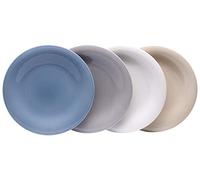 vivo by Villeroy & Boch Group Colour Loop Dinner Plate, Set of 4, Diameter 30 cm, Premium Porcelain, Multicoloured