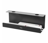 VIVO Cable Management Ladder, Extra Deep Under Computer, 17 Inches, Socket Holder, Cable Organiser, Cable Benches for Office and Home, Black