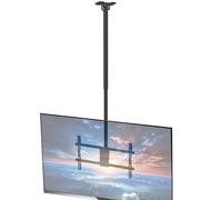 VIVO Ceiling TV Mount for 43 to 86 inch Screens, Telescoping Height Adjustment with 5.5ft Extension Pole, Fits Pitched/Vaulted Roof, Holds 132 lbs, Black, MOUNT-VC86-5
