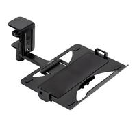 VIVO Clamp-on 12 x 9 inch Rotating Laptop Tray, Extra Sturdy Single Desk Swivel Clamp, Ergonomic Typing, Black, MOUNT-LAP1CB