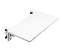 VIVO Clamp-on 24 x 12 inch (14 Including Clamps) Desk Extender, Wrist Support, Foldable Keyboard Tray, Table Mount for Sit Stand Desks, White, DESK-EXT24W