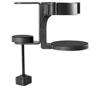 VIVO Clamp-on Desk and Bed Cup Holder, No Spill Adjustable Drink Mount, Support for Hydro Flasks, Coffee Mugs, Easy to Install, Horizontal or Vertical Surface Mounting, Black, Mount-CUP1