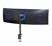 VIVO Clamp-on Single Ultra Wide Monitor Desk Mount, Low Profile Heavy Duty Adjustable Stand for 1 Ultrawide Screen up to 49 inches, 20kg Capacity, Black, STAND-V100C