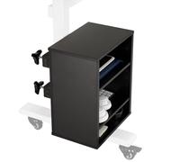 VIVO Clamp-on Under Desk Shelving Unit, Office Accessory Holder for Supplies, Gaming Devices, and More, Multi-Level Storage Shelves, Workstation