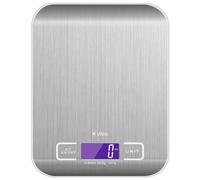 Vivo Digital Lcd Electronic Kitchen Household Weighing Food Cooking Scales 5Kg Steel