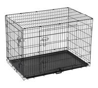 Vivo Dog Crate Puppy Pet With Removal Tray & 2 Doors Folding Cage Training Extra Large (42")