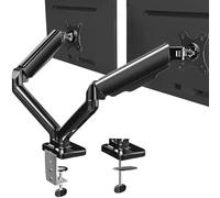 VIVO Dual Arm Monitor Desk Mount Height Adjustable, Tilt, Swivel, Counterbalance Pneumatic Stand, VESA Bracket Arm Fits Most Screens up to 32 inches, Classic, STAND-V002O