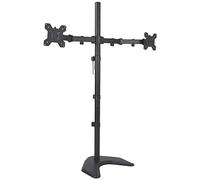 VIVO Dual Monitor Free-Standing Stand up Desk Mount, Extra Tall 40 inch Pole, Height Adjustable | Fits up to 27 inch Screens (STAND-V012F)