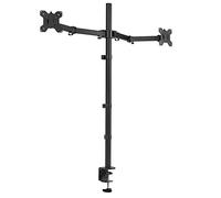 VIVO Dual Monitor Stand Up Desk Mount Extra Tall 39 inch Pole, Fully Adjustable Stand for up to 32 inch Screens, Black, STAND-V032T