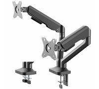 VIVO Dual Pneumatic Arm Ultra-Wide Monitor Mount for 35 inch Screens up to 26.4 lbs per Arm, Desk Mount Monitor Stand for 2 Ultrawides, Black, STAND-V200O