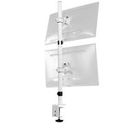 VIVO Dual Vertically Stacked LCD Monitor Desk Mount Extra Tall Heavy Duty Adjustable Stand for 2 Ultrawide Screens up to 34 inches 22 lbs Capacity
