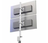 Vivo Dual Vertically Stacked LCD Monitor Desk Mount, Extra Tall Heavy Duty Adjustable Stand for 2 Ultrawide Screens up to 34 inches, 22 lbs Capacity, White, STAND-V002TW