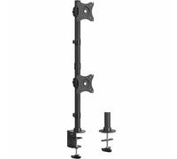 VIVO Dual Vertically Stacked Ultra-Wide Monitor Desk Mount, Heavy Duty Adjustable Stand for 2 Ultrawides, Fits up to 34 inch screens, Black, STAND-V002R