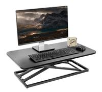 VIVO Economy Single Top Height Adjustable 29 inch Standing Desk Converter Sit Stand Tabletop Monitor and Laptop Riser Platform Workstation