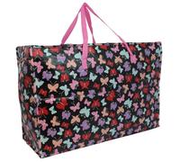 Vivo Extra Large Jumbo Reusable Strong Laundry Shopping Bags With Zip - Butterfly