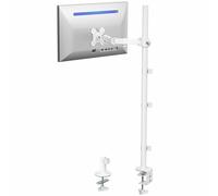 VIVO Extra Tall Single Monitor Desk Mount Stand with 39 inch Pole, Features Full Adjustability - Tilt and Articulation, Holds 13 to 32 inch Screens up to 10kg with VESA Mounting, White, STAND-V011W