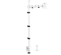 VIVO Extra Tall Single Monitor Desk Mount Stand with 39 inch Pole, Features Full Adjustability - Tilt and Articulation, Holds 13 to 32 inch Screens up to 10kg with VESA Mounting, White, STAND-V011W