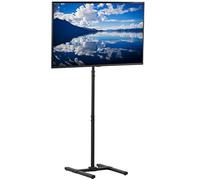 VIVO Extra Tall TV Floor Stand for 13 to 50 inch Screens up to 20kg, LCD LED OLED 4K Smart Flat, Curved Monitor Panels, Max VESA 200x200, Tall Pole for Treadmills and Ellipticals, Black, STAND-TV17