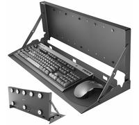 VIVO Flip Down Magnetic 24 inch Keyboard Tray Mount, Foldable Keyboard Tray Holds 15 lbs, Spacing Saving On the Go Tray, Flexible Workspace, Black, Mount-MAGKB1