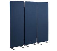 VIVO Freestanding 183cm x 168cm Privacy Panel, Cubicle Divider, Acoustic Wall Partition, x3 61cm Panels, Navy Blue, PP-3-T072NB