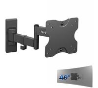 VIVO Full Motion Wall Mount for up to 27 inch LCD LED TV and Computer Monitor Screens, Tilt and Swivel Bracket with Max 100x100mm VESA, Black, MOUNT-VW01M