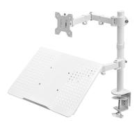 VIVO Fully Adjustable 13 to 32 inch Single Computer Monitor and Laptop Desk Mount Combo, Stand with Grommet Option, Fits up to 17 inch Laptops